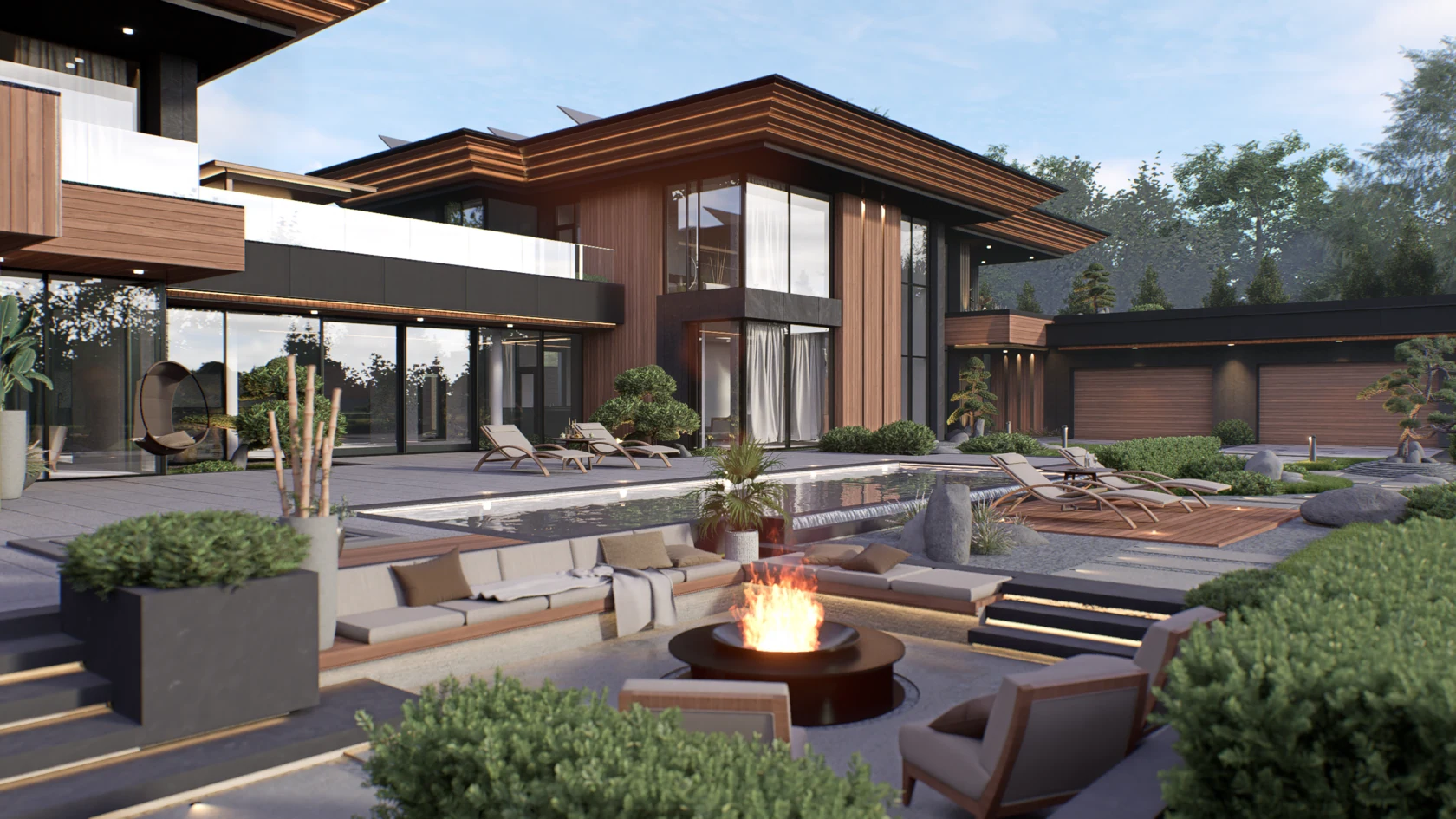 Exclusive Luxury House с садом в японском стиле